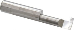 Accupro - 0.126" Groove Width, 1/2" Min Hole Diam, 1-1/4" Max Hole Depth, Retaining Ring Grooving Tool - 0.16" Projection, 2" Shank Length, 3" OAL, Solid Carbide, Bright Finish - Exact Tooling