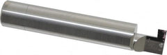 Accupro - 0.157" Groove Width, 1/2" Min Hole Diam, 1/2" Max Hole Depth, Retaining Ring Grooving Tool - 0.16" Projection, 2-1/2" Shank Length, 3" OAL, Solid Carbide, Bright Finish - Exact Tooling