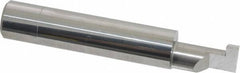 Accupro - 0.157" Groove Width, 1/2" Min Hole Diam, 3/4" Max Hole Depth, Retaining Ring Grooving Tool - 0.16" Projection, 2-1/4" Shank Length, 3" OAL, Solid Carbide, Bright Finish - Exact Tooling
