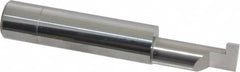 Accupro - 0.157" Groove Width, 1/2" Min Hole Diam, 1" Max Hole Depth, Retaining Ring Grooving Tool - 0.16" Projection, 1-3/4" Shank Length, 3" OAL, Solid Carbide, Bright Finish - Exact Tooling