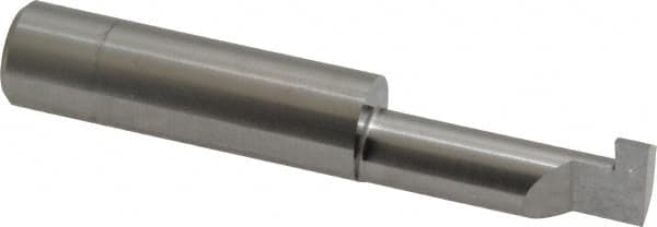 Accupro - 0.157" Groove Width, 1/2" Min Hole Diam, 1-1/4" Max Hole Depth, Retaining Ring Grooving Tool - 0.16" Projection, 2" Shank Length, 3" OAL, Solid Carbide, Bright Finish - Exact Tooling