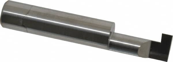 Accupro - 0.188" Groove Width, 1/2" Min Hole Diam, 1" Max Hole Depth, Retaining Ring Grooving Tool - 0.16" Projection, 1-3/4" Shank Length, 3" OAL, Solid Carbide, Bright Finish - Exact Tooling
