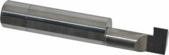 Accupro - 0.251" Groove Width, 1/2" Min Hole Diam, 1" Max Hole Depth, Retaining Ring Grooving Tool - 0.16" Projection, 1-3/4" Shank Length, 3" OAL, Solid Carbide, Bright Finish - Exact Tooling