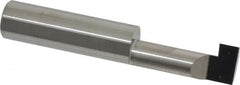Accupro - 0.251" Groove Width, 1/2" Min Hole Diam, 1-1/4" Max Hole Depth, Retaining Ring Grooving Tool - 0.16" Projection, 2" Shank Length, 3" OAL, Solid Carbide, Bright Finish - Exact Tooling