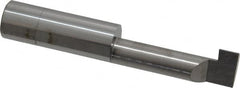 Accupro - 0.251" Groove Width, 1/2" Min Hole Diam, 1-1/2" Max Hole Depth, Retaining Ring Grooving Tool - 0.16" Projection, 1-1/2" Shank Length, 3" OAL, Solid Carbide, Bright Finish - Exact Tooling