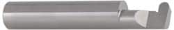 Accupro - 0.157" Groove Width, 1/2" Min Hole Diam, 1-1/4" Max Hole Depth, Full Radius Grooving Tool - 0.16" Projection, 2" Shank Length, 3" OAL, 0.0785" Radius, Solid Carbide, Bright Finish - Exact Tooling