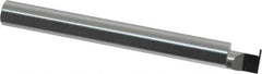 Accupro - 0.0175" Groove Width, 1/4" Min Hole Diam, 1/4" Max Hole Depth, Full Radius Grooving Tool - 0.06" Projection, 2-1/4" Shank Length, 2-1/2" OAL, 0.0088" Radius, Solid Carbide, Bright Finish - Exact Tooling