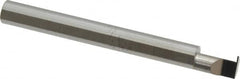Accupro - 0.0175" Groove Width, 1/4" Min Hole Diam, 3/8" Max Hole Depth, Full Radius Grooving Tool - 0.06" Projection, 2-1/8" Shank Length, 2-1/2" OAL, 0.0088" Radius, Solid Carbide, Bright Finish - Exact Tooling