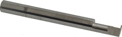 Accupro - 0.0175" Groove Width, 1/4" Min Hole Diam, 1/2" Max Hole Depth, Full Radius Grooving Tool - 0.06" Projection, 2" Shank Length, 2-1/2" OAL, 0.0088" Radius, Solid Carbide, Bright Finish - Exact Tooling