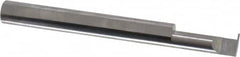 Accupro - 0.0175" Groove Width, 1/4" Min Hole Diam, 5/8" Max Hole Depth, Full Radius Grooving Tool - 0.06" Projection, 1-7/8" Shank Length, 2-1/2" OAL, 0.0088" Radius, Solid Carbide, Bright Finish - Exact Tooling