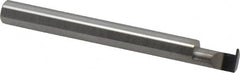 Accupro - 0.0255" Groove Width, 1/4" Min Hole Diam, 3/8" Max Hole Depth, Full Radius Grooving Tool - 0.06" Projection, 2-1/8" Shank Length, 2-1/2" OAL, 0.0128" Radius, Solid Carbide, Bright Finish - Exact Tooling
