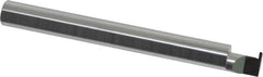 Accupro - 0.0305" Groove Width, 1/4" Min Hole Diam, 1/4" Max Hole Depth, Full Radius Grooving Tool - 0.06" Projection, 2-1/4" Shank Length, 2-1/2" OAL, 0.0153" Radius, Solid Carbide, Bright Finish - Exact Tooling