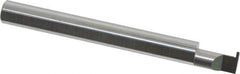 Accupro - 0.0305" Groove Width, 1/4" Min Hole Diam, 3/8" Max Hole Depth, Full Radius Grooving Tool - 0.06" Projection, 2-1/8" Shank Length, 2-1/2" OAL, 0.0153" Radius, Solid Carbide, Bright Finish - Exact Tooling
