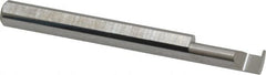 Accupro - 0.0305" Groove Width, 1/4" Min Hole Diam, 5/8" Max Hole Depth, Full Radius Grooving Tool - 0.06" Projection, 1-7/8" Shank Length, 2-1/2" OAL, 0.0153" Radius, Solid Carbide, Bright Finish - Exact Tooling