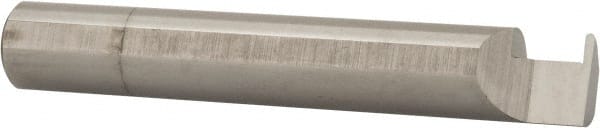 Accupro - 0.04" Groove Width, 3/8" Min Hole Diam, 1/4" Max Hole Depth, Full Radius Grooving Tool - 0.11" Projection, 2-1/4" Shank Length, 2-1/2" OAL, 0.02" Radius, Solid Carbide, Bright Finish - Exact Tooling