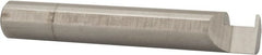 Accupro - 0.04" Groove Width, 3/8" Min Hole Diam, 1/4" Max Hole Depth, Full Radius Grooving Tool - 0.11" Projection, 2-1/4" Shank Length, 2-1/2" OAL, 0.02" Radius, Solid Carbide, Bright Finish - Exact Tooling