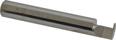 Accupro - 0.04" Groove Width, 3/8" Min Hole Diam, 3/8" Max Hole Depth, Full Radius Grooving Tool - 0.11" Projection, 2-1/8" Shank Length, 2-1/2" OAL, 0.02" Radius, Solid Carbide, Bright Finish - Exact Tooling