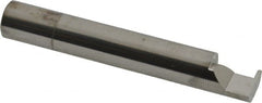 Accupro - 0.047" Groove Width, 3/8" Min Hole Diam, 3/8" Max Hole Depth, Full Radius Grooving Tool - 0.11" Projection, 2-1/8" Shank Length, 2-1/2" OAL, 0.0235" Radius, Solid Carbide, Bright Finish - Exact Tooling
