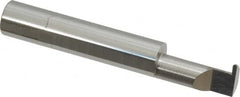Accupro - 0.047" Groove Width, 3/8" Min Hole Diam, 3/4" Max Hole Depth, Full Radius Grooving Tool - 0.11" Projection, 1-3/4" Shank Length, 2-1/2" OAL, 0.0235" Radius, Solid Carbide, Bright Finish - Exact Tooling