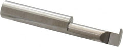 Accupro - 0.047" Groove Width, 3/8" Min Hole Diam, 1" Max Hole Depth, Full Radius Grooving Tool - 0.11" Projection, 1-1/5" Shank Length, 2-1/2" OAL, 0.0235" Radius, Solid Carbide, Bright Finish - Exact Tooling