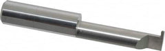 Accupro - 0.047" Groove Width, 3/8" Min Hole Diam, 1-1/4" Max Hole Depth, Full Radius Grooving Tool - 0.11" Projection, 1-1/4" Shank Length, 2-1/2" OAL, 0.0235" Radius, Solid Carbide, Bright Finish - Exact Tooling