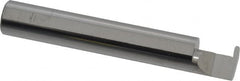 Accupro - 0.056" Groove Width, 3/8" Min Hole Diam, 3/8" Max Hole Depth, Full Radius Grooving Tool - 0.11" Projection, 2-1/8" Shank Length, 2-1/2" OAL, 0.028" Radius, Solid Carbide, Bright Finish - Exact Tooling