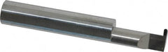Accupro - 0.056" Groove Width, 3/8" Min Hole Diam, 3/4" Max Hole Depth, Full Radius Grooving Tool - 0.11" Projection, 1-3/4" Shank Length, 2-1/2" OAL, 0.028" Radius, Solid Carbide, Bright Finish - Exact Tooling