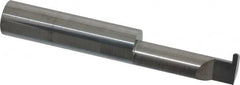 Accupro - 0.056" Groove Width, 3/8" Min Hole Diam, 1" Max Hole Depth, Full Radius Grooving Tool - 0.11" Projection, 1-1/5" Shank Length, 2-1/2" OAL, 0.028" Radius, Solid Carbide, Bright Finish - Exact Tooling