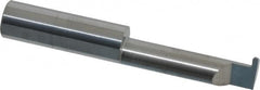 Accupro - 0.056" Groove Width, 3/8" Min Hole Diam, 1-1/4" Max Hole Depth, Full Radius Grooving Tool - 0.11" Projection, 1-1/4" Shank Length, 2-1/2" OAL, 0.028" Radius, Solid Carbide, Bright Finish - Exact Tooling