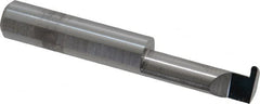 Accupro - 0.063" Groove Width, 3/8" Min Hole Diam, 1" Max Hole Depth, Full Radius Grooving Tool - 0.11" Projection, 1-1/5" Shank Length, 2-1/2" OAL, 0.0315" Radius, Solid Carbide, Bright Finish - Exact Tooling