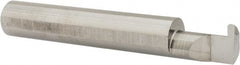 Accupro - 0.07" Groove Width, 3/8" Min Hole Diam, 1/2" Max Hole Depth, Full Radius Grooving Tool - 0.11" Projection, 2" Shank Length, 2-1/2" OAL, 0.035" Radius, Solid Carbide, Bright Finish - Exact Tooling
