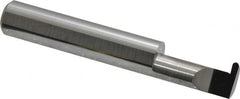 Accupro - 0.07" Groove Width, 3/8" Min Hole Diam, 3/4" Max Hole Depth, Full Radius Grooving Tool - 0.11" Projection, 1-3/4" Shank Length, 2-1/2" OAL, 0.035" Radius, Solid Carbide, Bright Finish - Exact Tooling