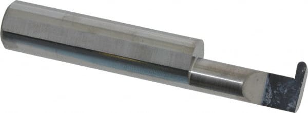 Accupro - 0.094" Groove Width, 1/2" Min Hole Diam, 1" Max Hole Depth, Full Radius Grooving Tool - 0.16" Projection, 1-3/4" Shank Length, 3" OAL, 0.047" Radius, Solid Carbide, Bright Finish - Exact Tooling