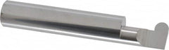 Accupro - 0.251" Groove Width, 1/2" Min Hole Diam, 3/4" Max Hole Depth, Full Radius Grooving Tool - 0.16" Projection, 2-1/4" Shank Length, 3" OAL, 0.1255" Radius, Solid Carbide, Bright Finish - Exact Tooling