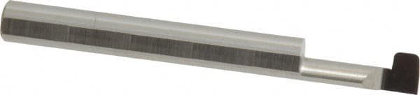 Accupro - 0.145" Groove Width, 1/4" Min Hole Diam, 5/8" Max Hole Depth, O-Ring Grooving Tool - 0.11" Projection, 1-7/8" Shank Length, 2-1/2" OAL, 0.04" Radius, Solid Carbide, Bright Finish - Exact Tooling