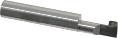 Accupro - 0.175" Groove Width, 3/8" Min Hole Diam, 3/4" Max Hole Depth, O-Ring Grooving Tool - 0.125" Projection, 1-3/4" Shank Length, 2-1/2" OAL, 0.015" Radius, Solid Carbide, Bright Finish - Exact Tooling