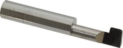 Accupro - 0.242" Groove Width, 3/8" Min Hole Diam, 15/16" Max Hole Depth, O-Ring Grooving Tool - 0.125" Projection, 1-9/16" Shank Length, 2-1/2" OAL, 0.04" Radius, Solid Carbide, Bright Finish - Exact Tooling