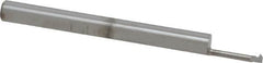 Accupro - 1/4" Cutting Depth, 40 to 80 TPI, 0.06" Diam, Internal Thread, Solid Carbide, Single Point Threading Tool - Bright Finish, 1-1/2" OAL, 1/8" Shank Diam, 0.02" Projection from Edge, 60° Profile Angle - Exact Tooling