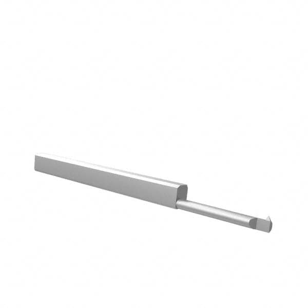 Accupro - 0.3" Cutting Depth, 32 to 64 TPI, 0.09" Diam, Internal Thread, Solid Carbide, Single Point Threading Tool - Bright Finish, 1-1/2" OAL, 1/8" Shank Diam, 0.025" Projection from Edge, 60° Profile Angle - Exact Tooling