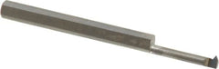 Accupro - 0.4" Cutting Depth, 32 to 64 TPI, 0.09" Diam, Internal Thread, Solid Carbide, Single Point Threading Tool - Bright Finish, 1-1/2" OAL, 1/8" Shank Diam, 0.025" Projection from Edge, 60° Profile Angle - Exact Tooling