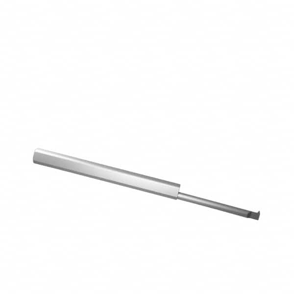 Accupro - 3/4" Cutting Depth, 24 to 56 TPI, 0.12" Diam, Internal Thread, Solid Carbide, Single Point Threading Tool - Bright Finish, 2" OAL, 3/16" Shank Diam, 0.03" Projection from Edge, 60° Profile Angle - Exact Tooling