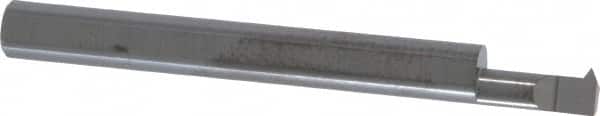 Accupro - 0.4" Cutting Depth, 16 to 40 TPI, 0.2" Diam, Internal Thread, Solid Carbide, Single Point Threading Tool - Bright Finish, 2-1/2" OAL, 1/4" Shank Diam, 0.045" Projection from Edge, 60° Profile Angle - Exact Tooling