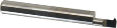 Accupro - 0.4" Cutting Depth, 14 to 40 TPI, 0.23" Diam, Internal Thread, Solid Carbide, Single Point Threading Tool - Bright Finish, 2-1/2" OAL, 5/16" Shank Diam, 0.055" Projection from Edge, 60° Profile Angle - Exact Tooling