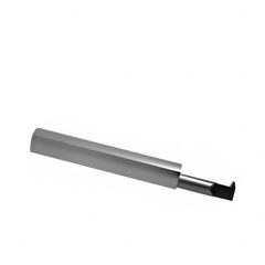 Accupro - 1" Cutting Depth, 14 to 40 TPI, 0.23" Diam, Internal Thread, Solid Carbide, Single Point Threading Tool - Bright Finish, 2-1/2" OAL, 5/16" Shank Diam, 0.055" Projection from Edge, 60° Profile Angle - Exact Tooling