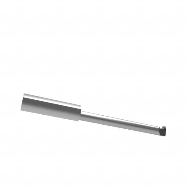 Accupro - 1-3/4" Cutting Depth, 12 to 40 TPI, 0.29" Diam, Internal Thread, Solid Carbide, Single Point Threading Tool - Bright Finish, 2-1/2" OAL, 5/16" Shank Diam, 0.07" Projection from Edge, 60° Profile Angle - Exact Tooling