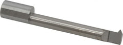 Accupro - 1.8" Cutting Depth, 10 to 32 TPI, 0.32" Diam, Internal Thread, Solid Carbide, Single Point Threading Tool - Bright Finish, 2-1/2" OAL, 3/8" Shank Diam, 0.075" Projection from Edge, 60° Profile Angle - Exact Tooling