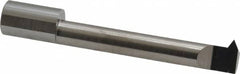 Accupro - 1.8" Cutting Depth, 8 to 32 TPI, 0.36" Diam, Internal Thread, Solid Carbide, Single Point Threading Tool - Bright Finish, 3" OAL, 3/8" Shank Diam, 0.08" Projection from Edge, 60° Profile Angle - Exact Tooling