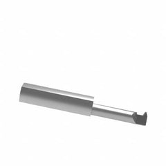 Accupro - 1-1/2" Cutting Depth, 8 to 32 TPI, 0.49" Diam, Internal Thread, Solid Carbide, Single Point Threading Tool - Bright Finish, 3" OAL, 1/2" Shank Diam, 0.12" Projection from Edge, 60° Profile Angle - Exact Tooling
