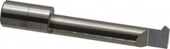 Accupro - 2" Cutting Depth, 8 to 32 TPI, 0.49" Diam, Internal Thread, Solid Carbide, Single Point Threading Tool - Bright Finish, 3" OAL, 1/2" Shank Diam, 0.12" Projection from Edge, 60° Profile Angle - Exact Tooling