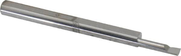 Accupro - 0.08" Min Bore Diam, 0.3" Max Bore Depth, 1/8 Shank Diam, Boring Bar - Right Hand Cut, Solid Carbide, Bright Finish - Exact Tooling